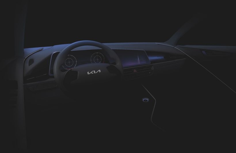 2022 Kia e-Niro teaser image, interior and dashboard